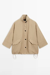 Puff parka with hood detail