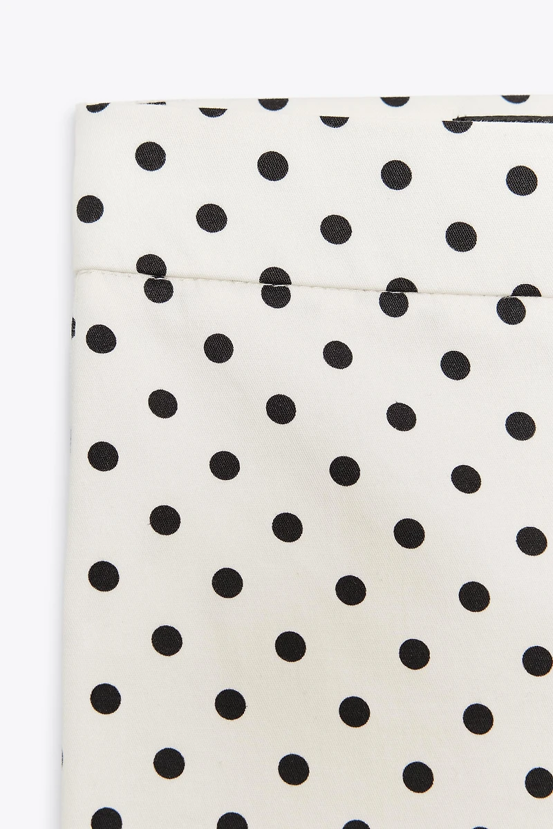 POLKA DOT MINI FLARE PANTS
