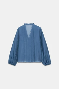 BLOUSE À VOLANTS