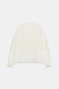 ZW COLLECTION EMBROIDERED ORGANZA SHIRT