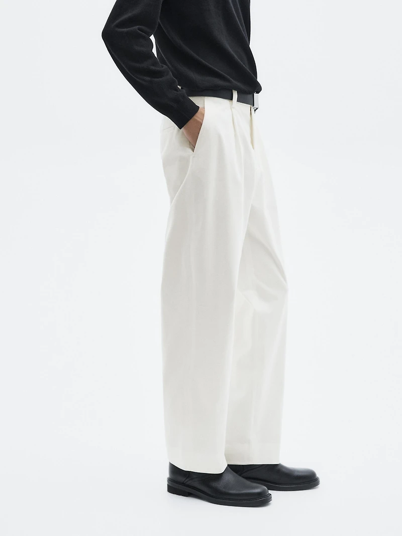 Darted wide-leg trousers - LIMITED
