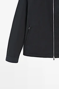 Veste à col montant en coton mélangé