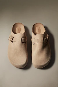 SABOTS EN CUIR BOUCLE