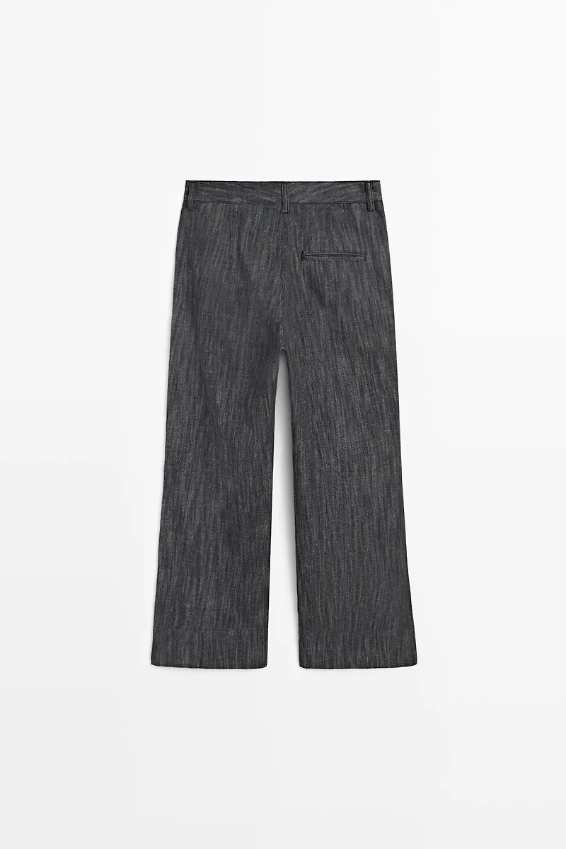 Pantalon flare cropped