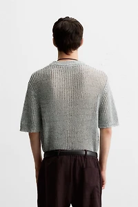T-SHIRT EN MAILLE AJOURÉE