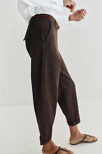 BRAIDED BELT CHINO PANTS