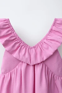 ROBE VOLANT EN TAFFETAS
