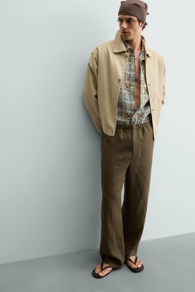 BLOUSON RELAXED FIT DOUBLURE CONTRASTANTE