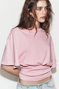SLUB BELTED TOP
