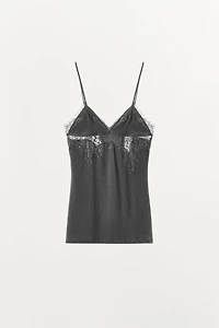 POINTELLE LACE TOP