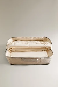 CHILDREN'S TRAVEL SUITCASE WITH A GINGHAM PATTERN