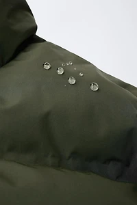 WATER REPELLENT PUFFER COAT WITH LABEL