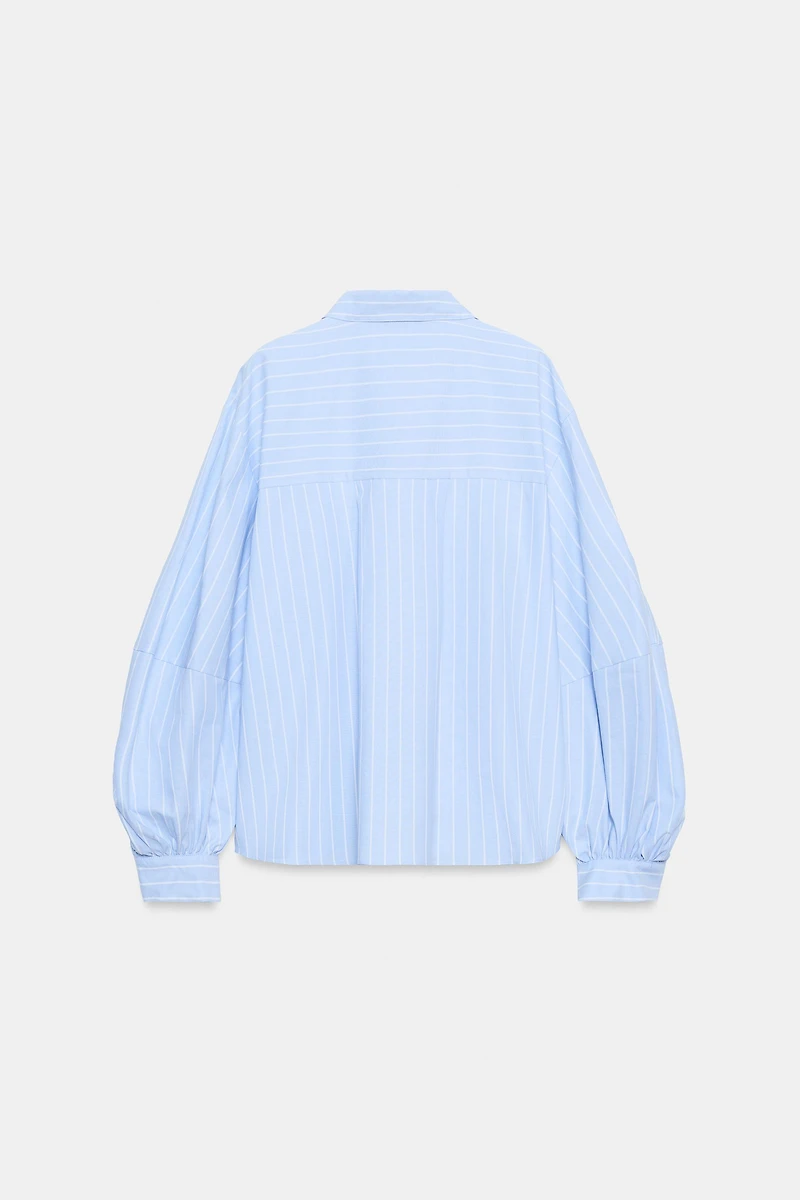 STRIPED PUFF SLEEVE SHIRT