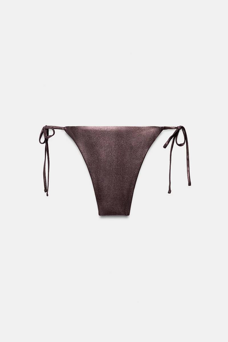 METALLIC EFFECT BIKINI BOTTOMS