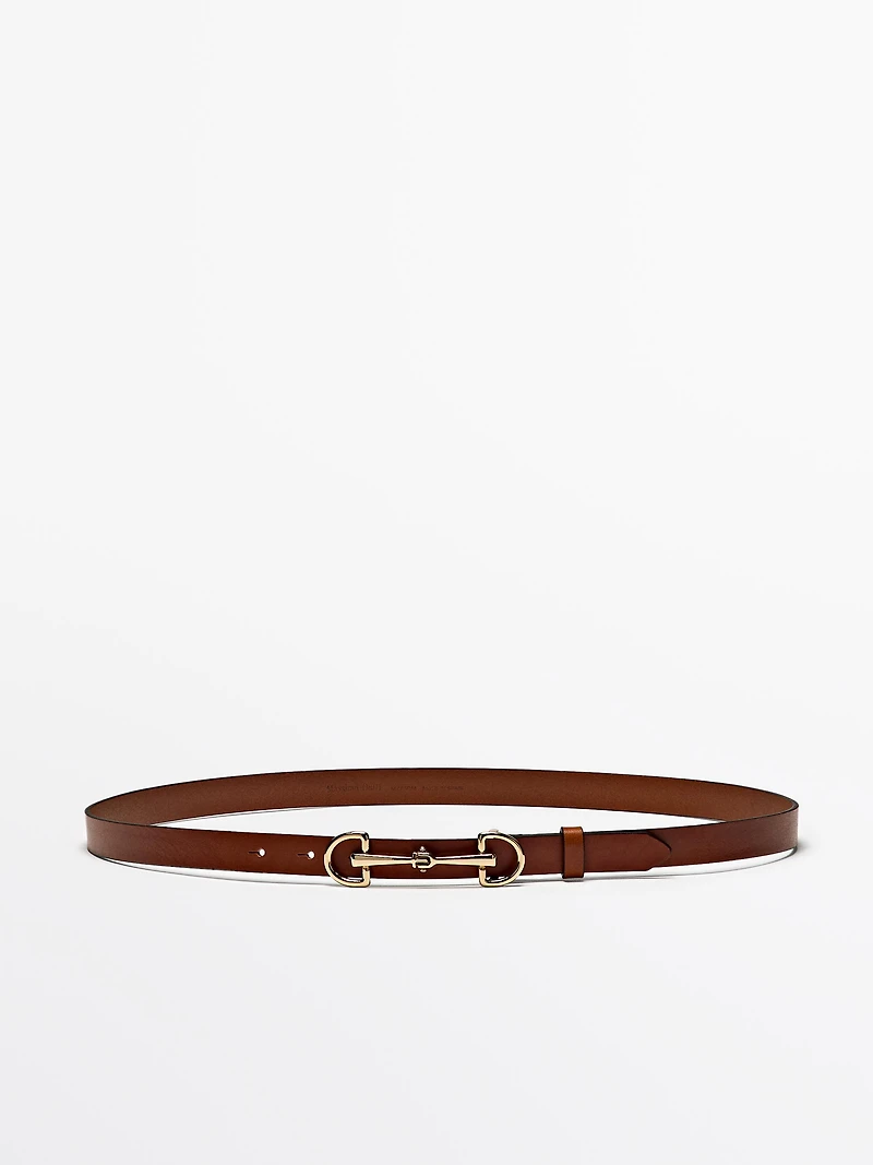 Ceinture équestre en cuir nappa
