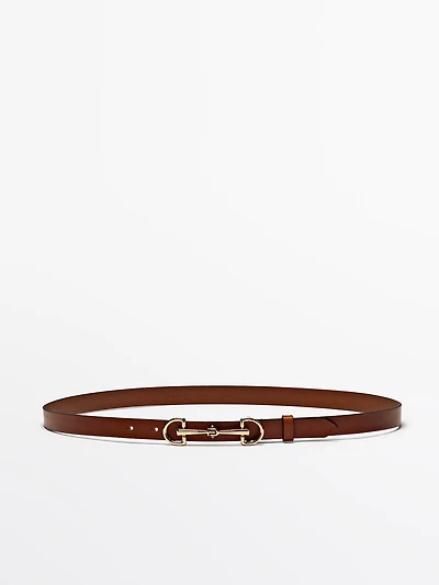 Ceinture équestre en cuir nappa