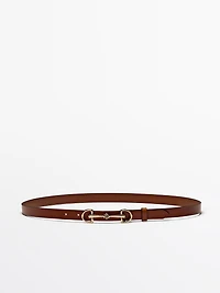 Ceinture équestre en cuir nappa
