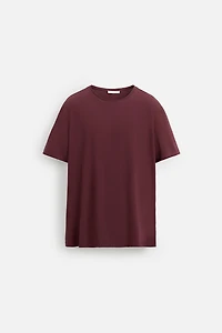 BASIC T-SHIRT WITH IRREGULAR HEM