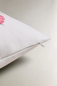 HOUSSE DE COUSSIN FLEURS