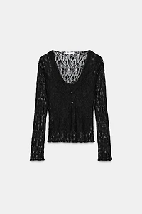 LACE EFFECT DOUBLE TOP