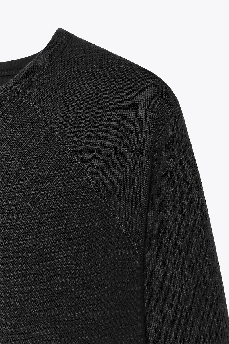 COTTON RAGLAN SLEEVE T-SHIRT