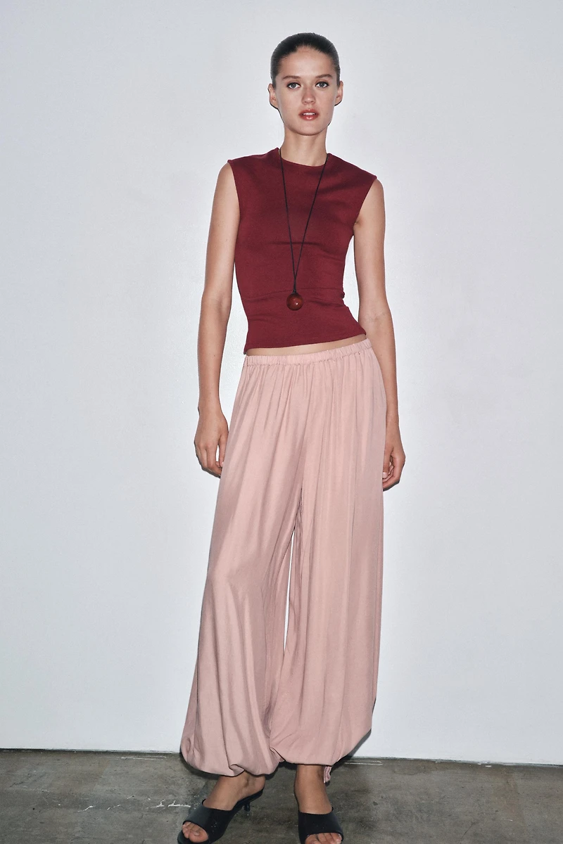 STRETCH RIB T-SHIRT