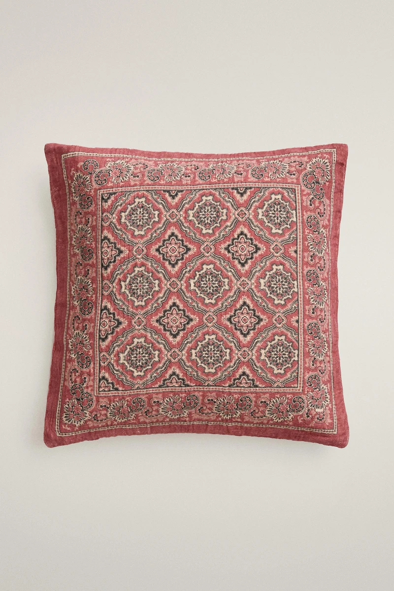 FLORAL THROW PILLOW COVER