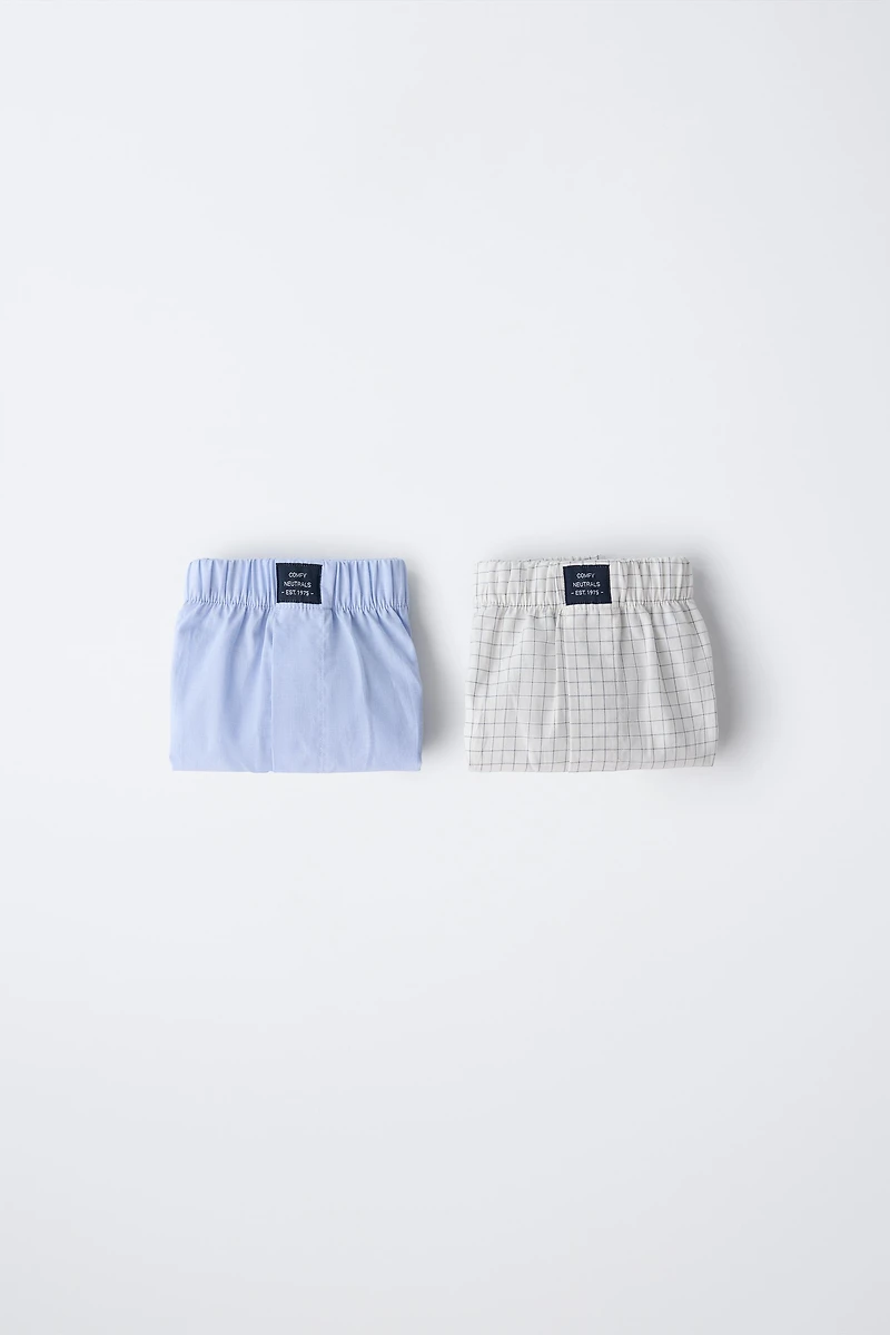 AGE 8-14/ TWO-PACK OF POPLIN BOXERS