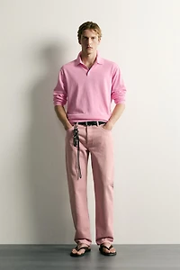 RELAXED FIT KNIT POLO SHIRT