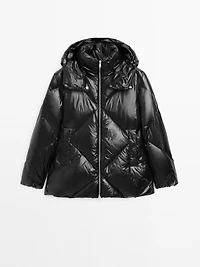 Water-repellent down puffer jacket