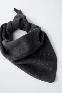 SPARKLY KNIT TRIANGLE SCARF