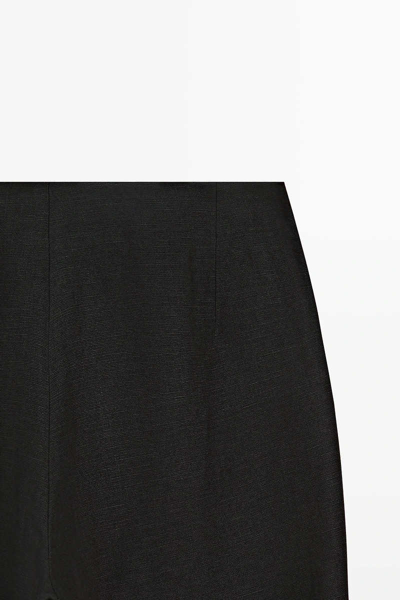 Pantalon fluide droit en lin
