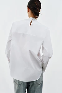 TIED POPLIN SHIRT ZW COLLECTION