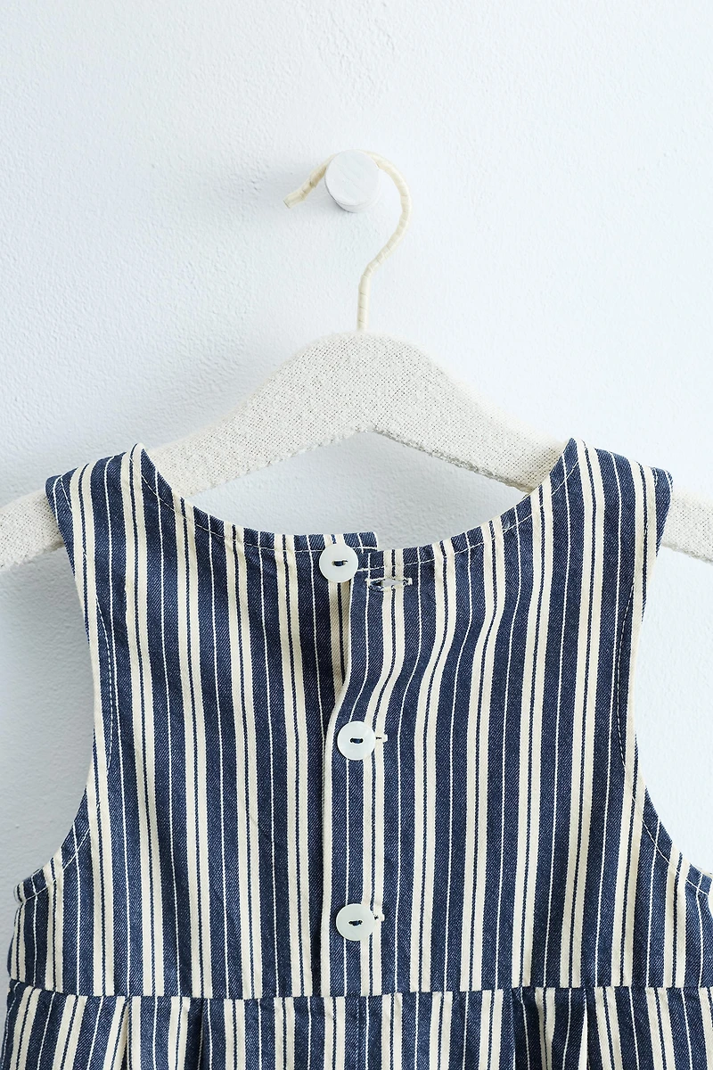 ZARA TIMELESS - PRINTED STRIPED LONG OVERALLS