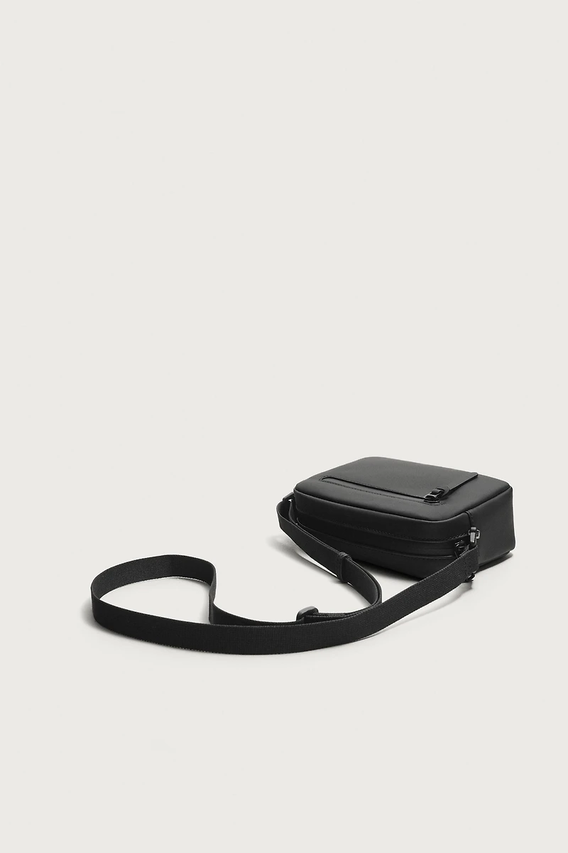 RUBBERIZED CROSSBODY BAG