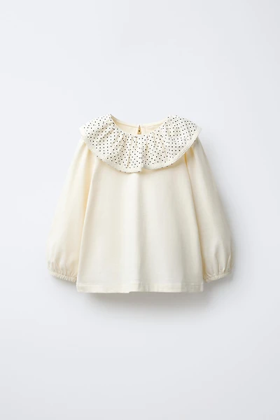 HAUT À COL CLAUDINE BRODÉ