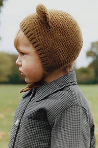 GINGHAM PRINT PUFFER JACKET