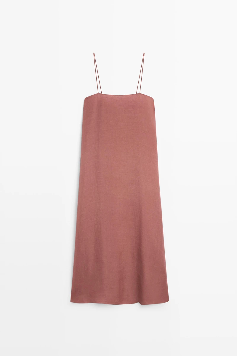 Robe midi fluide superposée