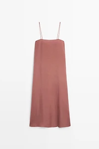 Robe midi fluide superposée