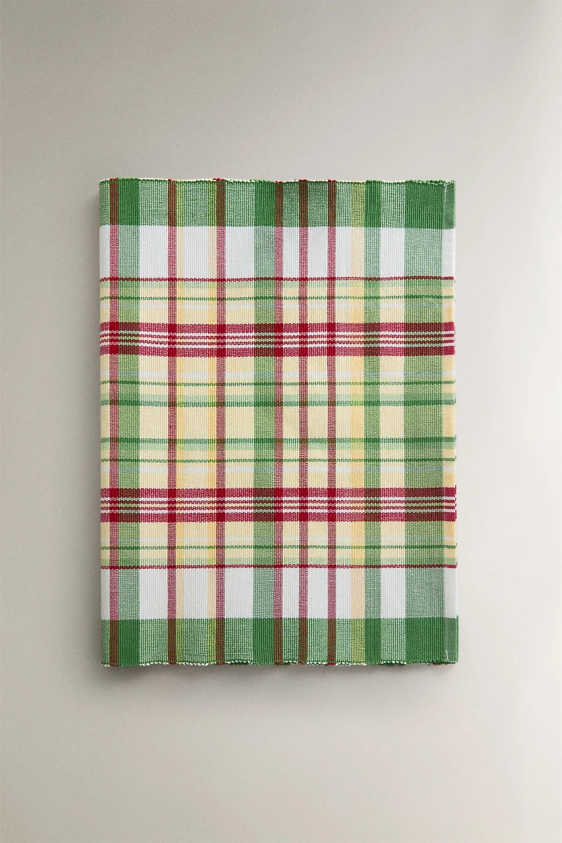 MULTICOLOR CHECKED TABLE RUNNER