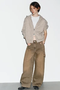 TRF OVERSIZE BARREL LOW-RISE JEANS