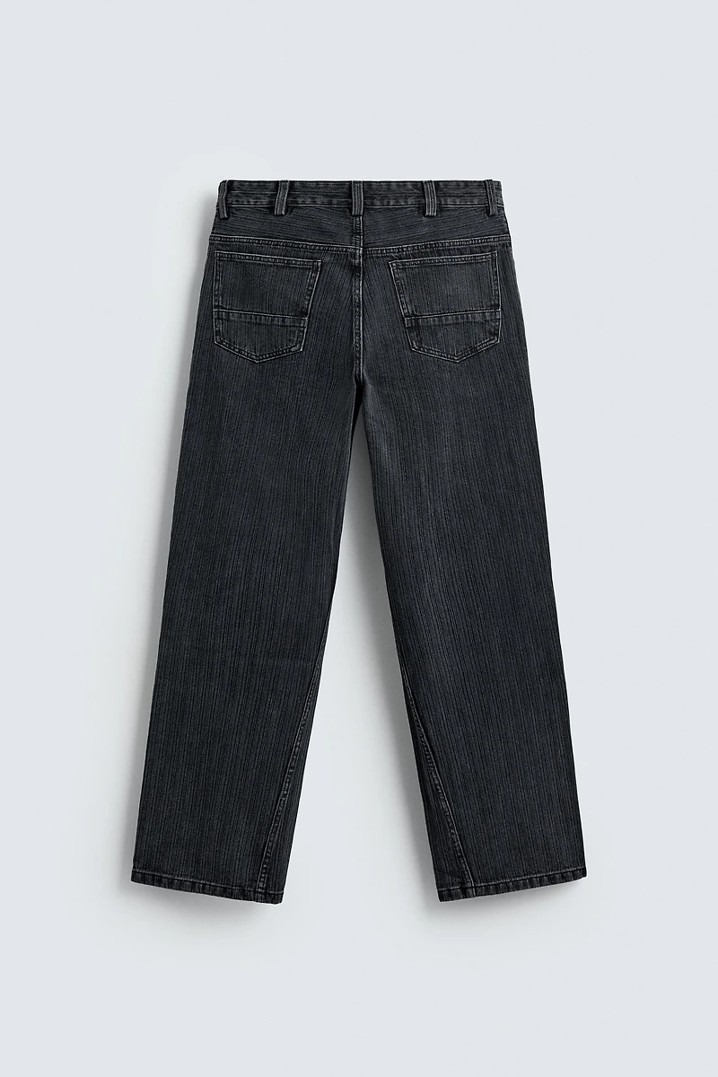 TEXTURE STRIPED JEANS