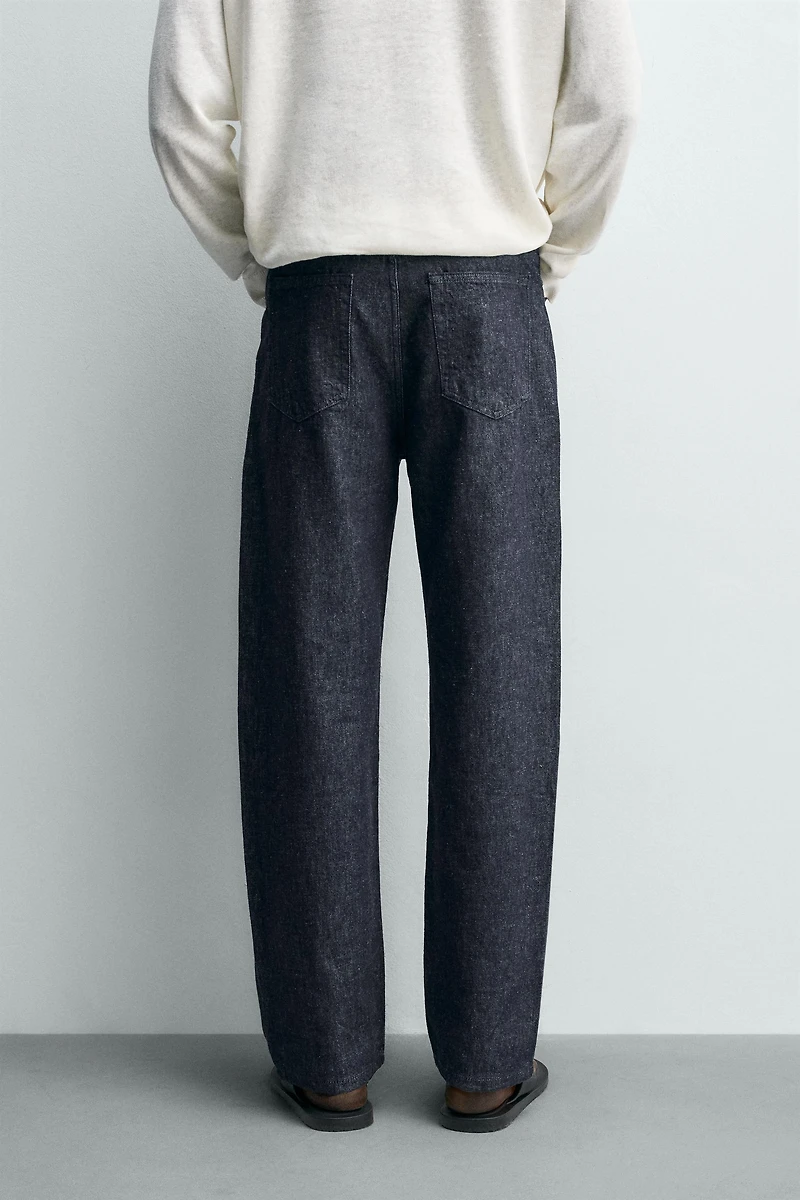 COTTON-HEMP STRAIGHT FIT JEANS