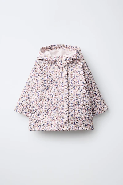 WATER-RESISTANT FLORAL RUBBERIZED RAINCOAT