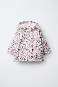 WATER-RESISTANT FLORAL RUBBERIZED RAINCOAT