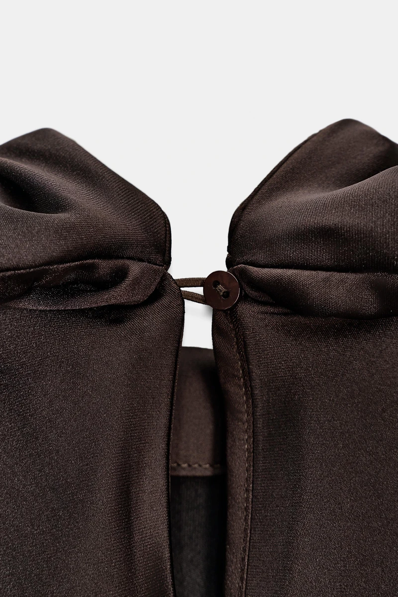 SATIN EFFECT SCARF DRESS