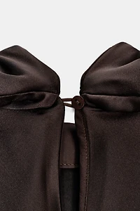 SATIN EFFECT SCARF DRESS
