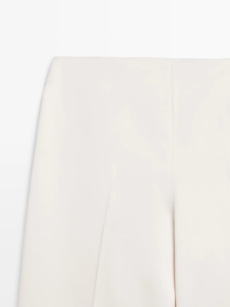 Satin wide-leg trousers