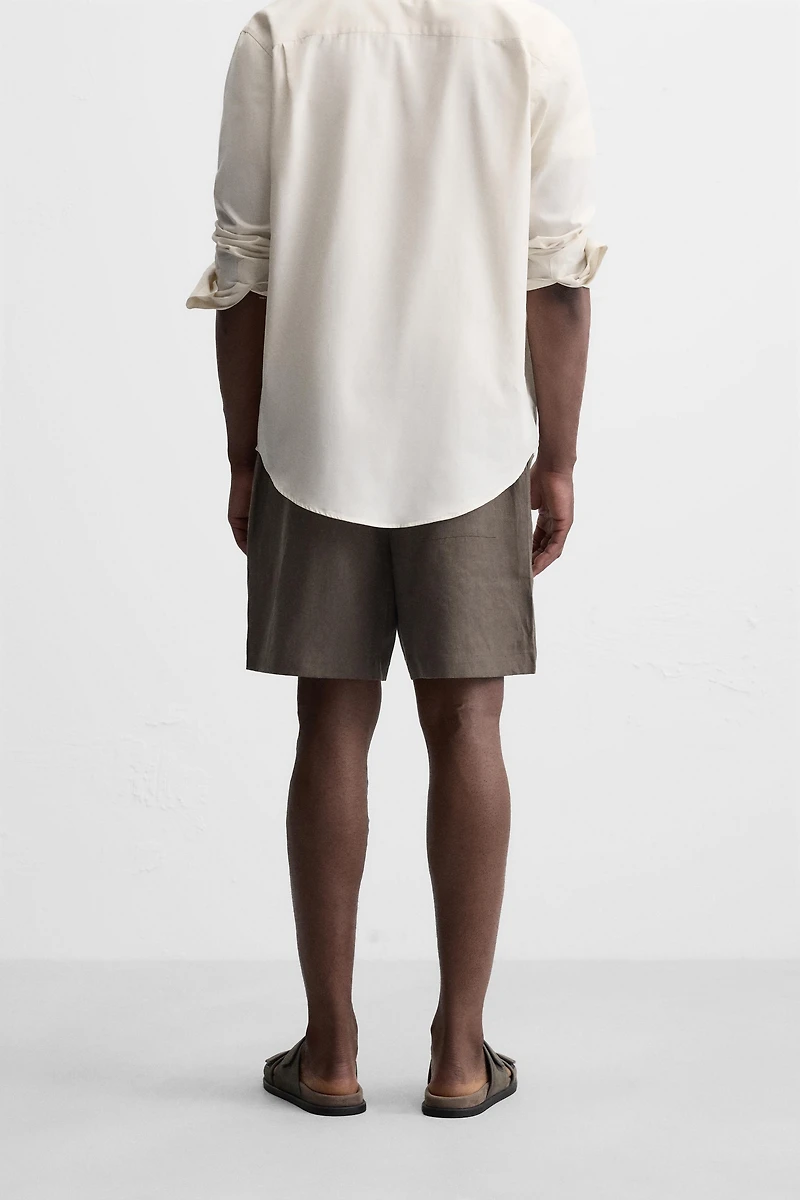 100% LINEN SHORTS