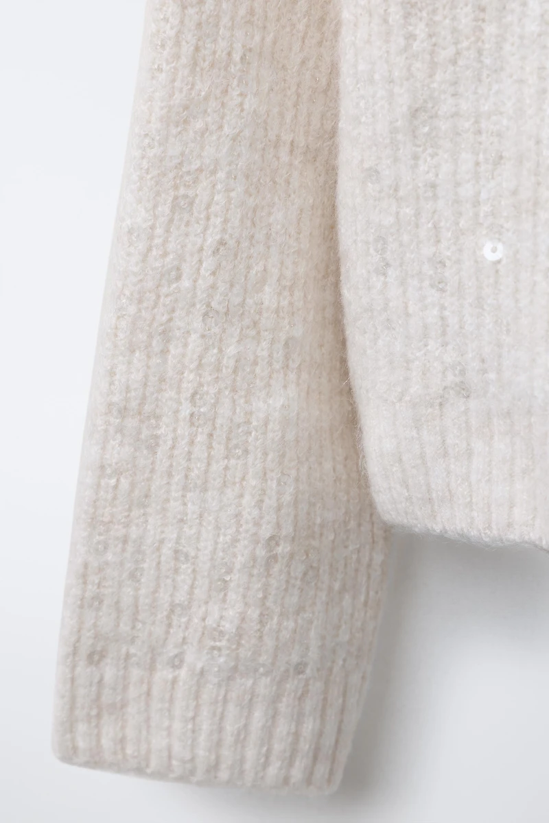 SEQUIN KNIT SWEATER